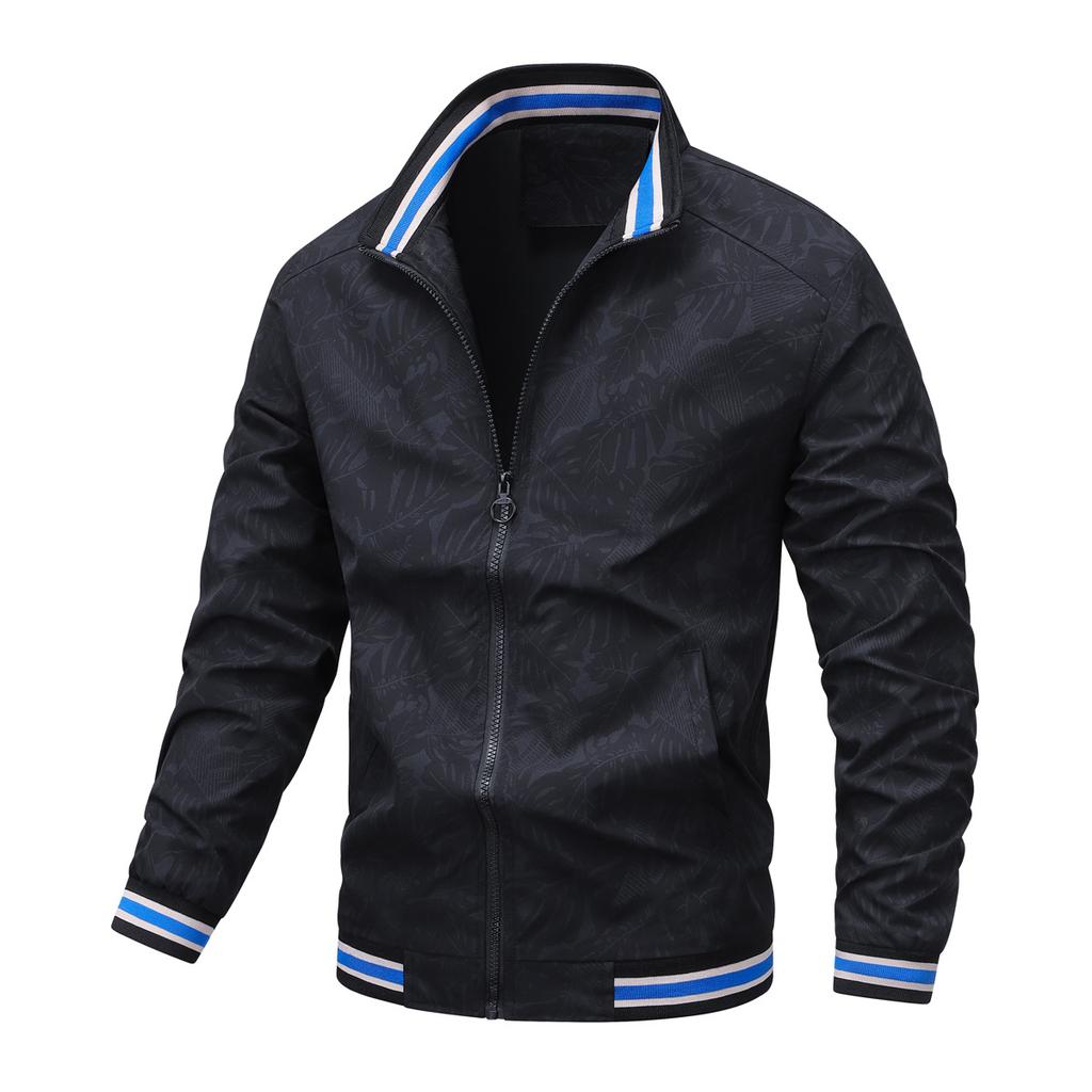 New Jacket for Men's Spring and Autumn New Casual and Comfortable Men's Standing Collar