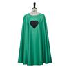 Deltarune Ralsei Cosplay Full Set, 3 Pieces Green Cloak, Wizard Hat & Pink Scarf, Halloween Game Role Play Costume