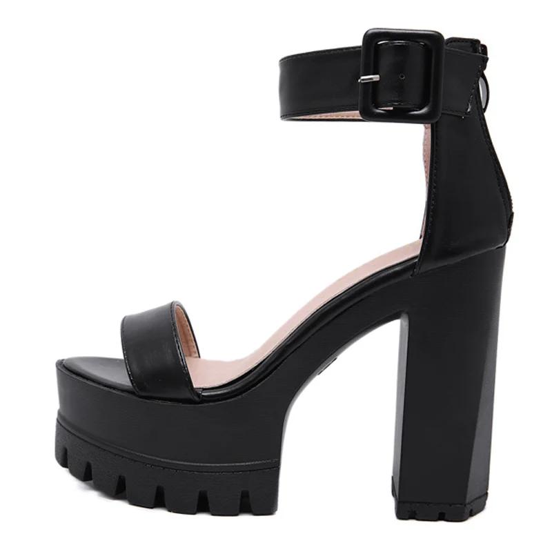 Fashion Fashion Solid Platform Women Sandals Summer Shoes Open Toe Rome Style High Heels Fashion Buckle Gladiator Sandals Woman shoes