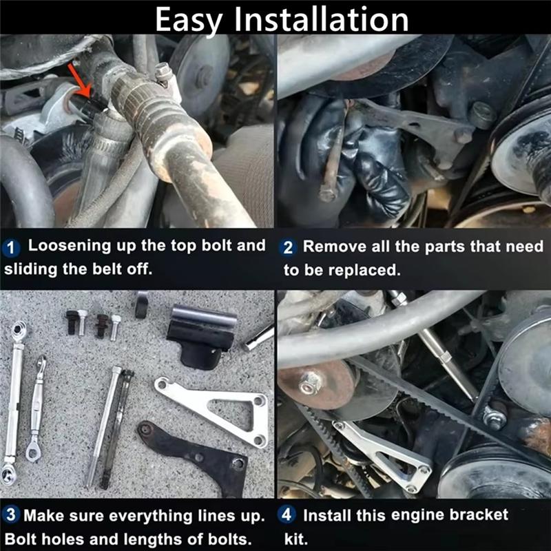 Precise Water Pump Bracket Alternator LWP Bracket Kit 551411 For  SBC 350 305 327 383 5.0L 5.7L V8 551411