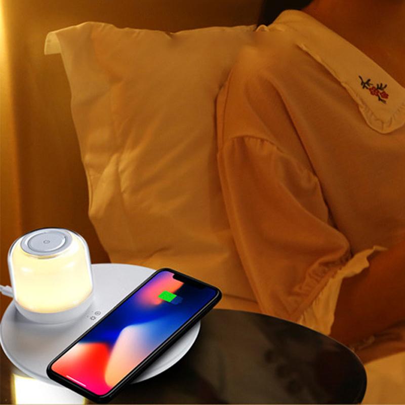 LED-Leuchte mit kabellosem Ladegerät für iPhone Samsung Huawei Smartphone Kabelloses Ladegerät Tischleuchte Kabelloses LadePad