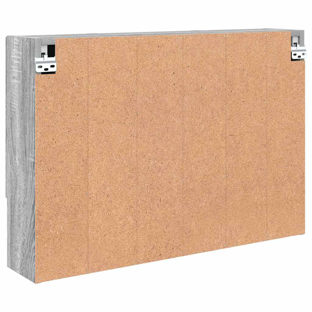 Mirror Cabinet Gray Sonoma 80 x 17 x 55 cm Engineered Wood