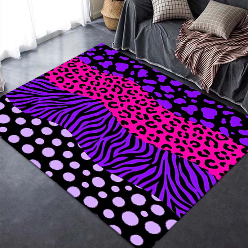 2025 New Pink Cow Print Carpet Rug for Living Room Bedroom Home Sofa Decoration,Kids play Non-slip Floor Mat30