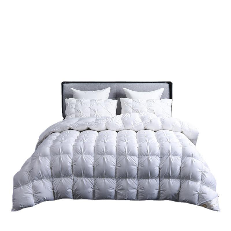 All-Cotton Cable Knit Goose Down Duvet - Thick, Warm Quilt for Autumn and Winter