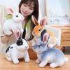 Four Colors Rabbit Plush Toy Long Ears Realistic Rabbit Plush Sleeping Companion