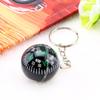 6 Pcs 28mm Liquid Filled Compass Black Ball Compass Keychain  Camping Equipment