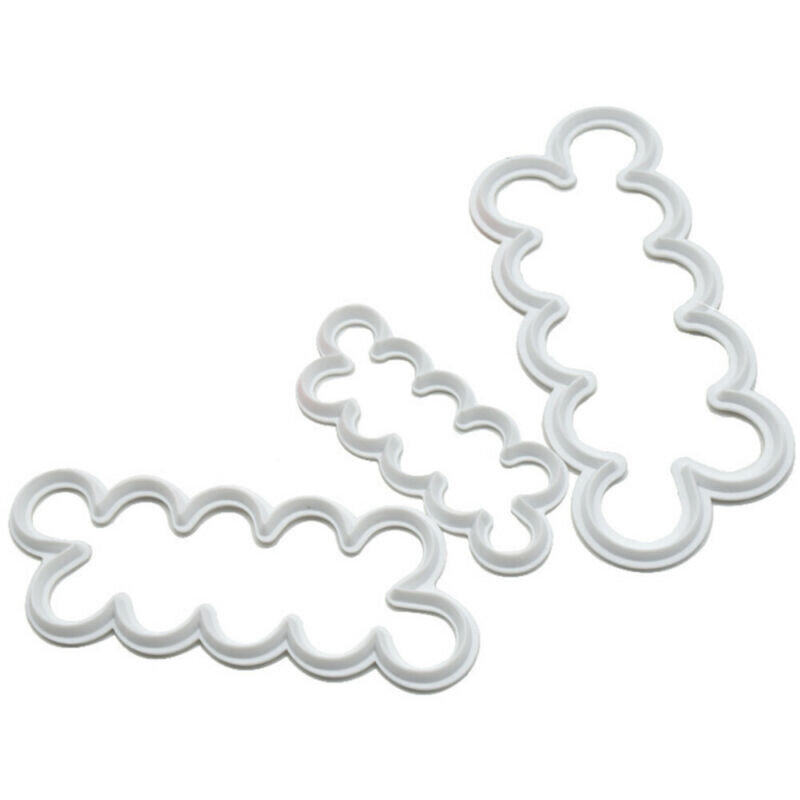 

3 pcs. Plastic Cake With Rose Flower Cream Liqueur Sugarcraft Casting Mold Decoration