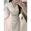 White Floral Dress Women's Clothing Summer Versatile New Small Temperament Beautiful Dress