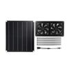 Solar Powered Fan, 20W Solar Panel & Dual Exhaust Fan Kit, Solar Panel Fan Kit for Chicken Coop, Greenhouse, Dog
