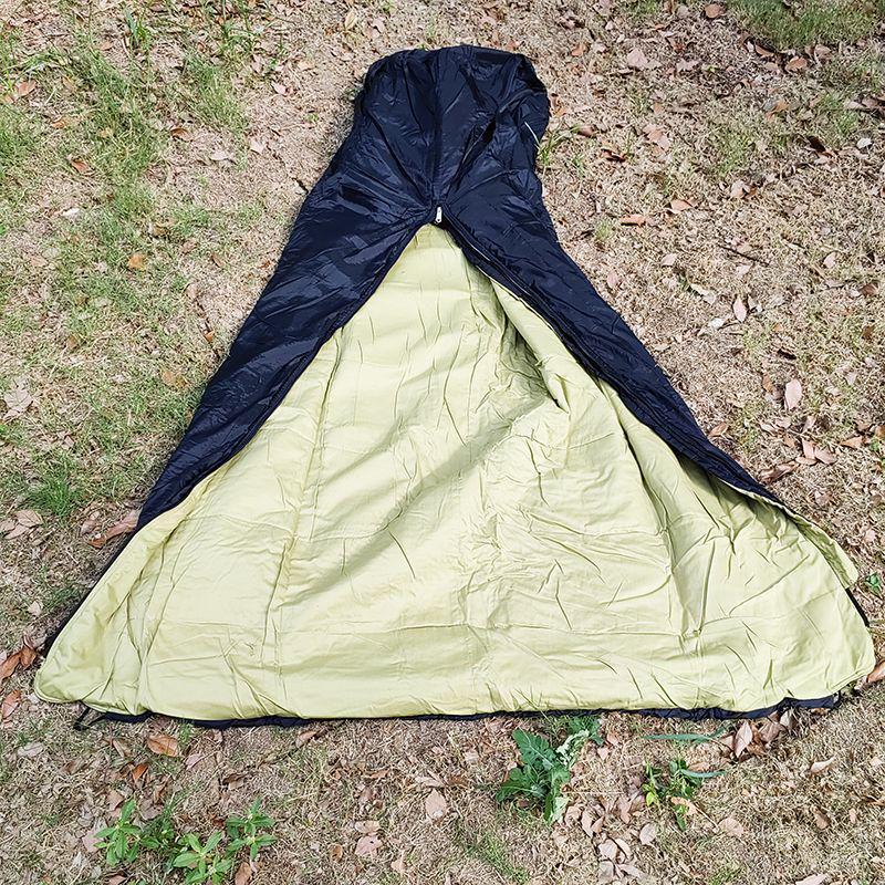 A1R Tunnel Water-Resistant Warm Sleeping Bag - Lightweight, Black, Capsule Design with Protective Cover, Dirt-Resistant, Inflatable.