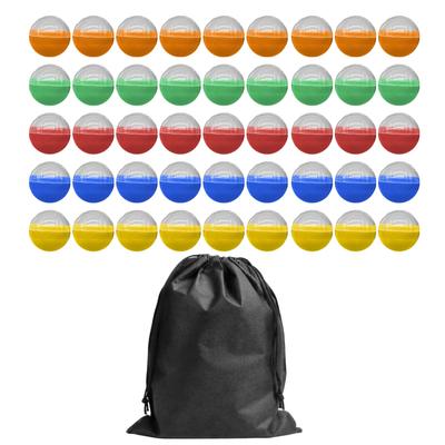 HAMILO Gachapon Drawstring Bag 5 Total of 100 Pieces X Capsules, Small, 32mm, Included, Colors, (Multicolor Clear)