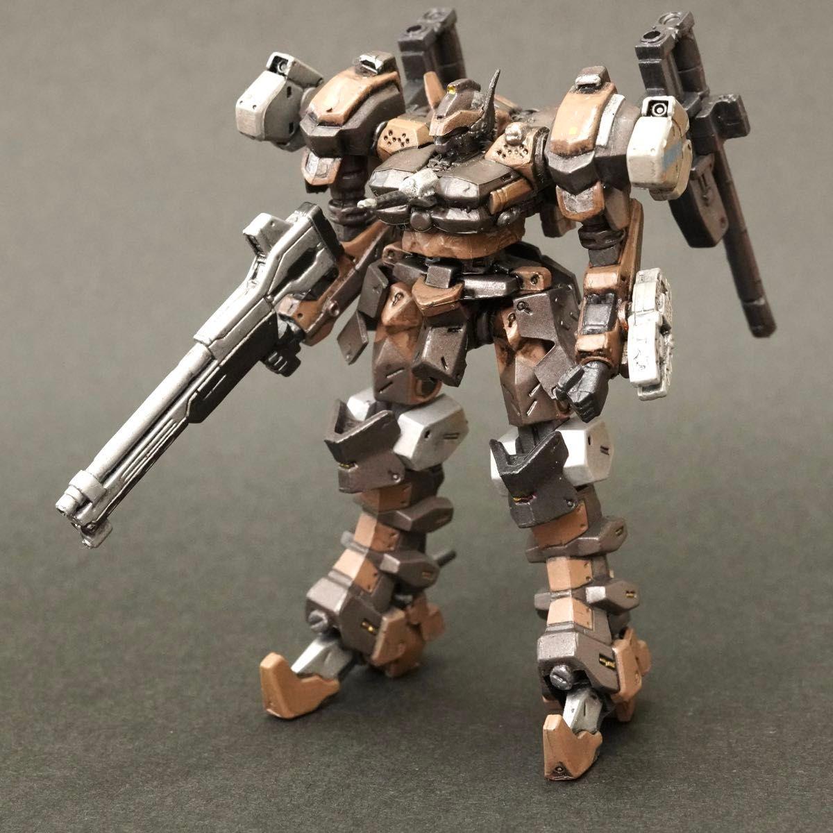 Used Armored Core Dual Face Brown One Coin Figure Plastic Model