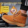 Unisex Winter Steel Toe Work Shoes - Anti-Smash, Anti-Puncture, Lightweight, Anti-Odor, Plus Velvet Cotton Lining for Welders.
