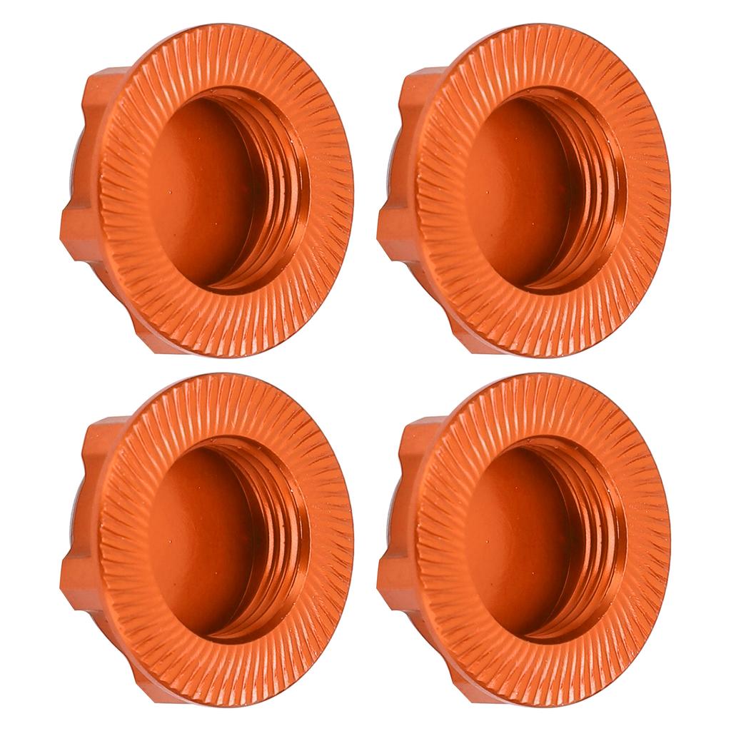 Lightweight Aluminum Alloy Hex Wheel Nuts 17mm Anti Loose Dustproof Hex Nut for 18 RC CarOrange