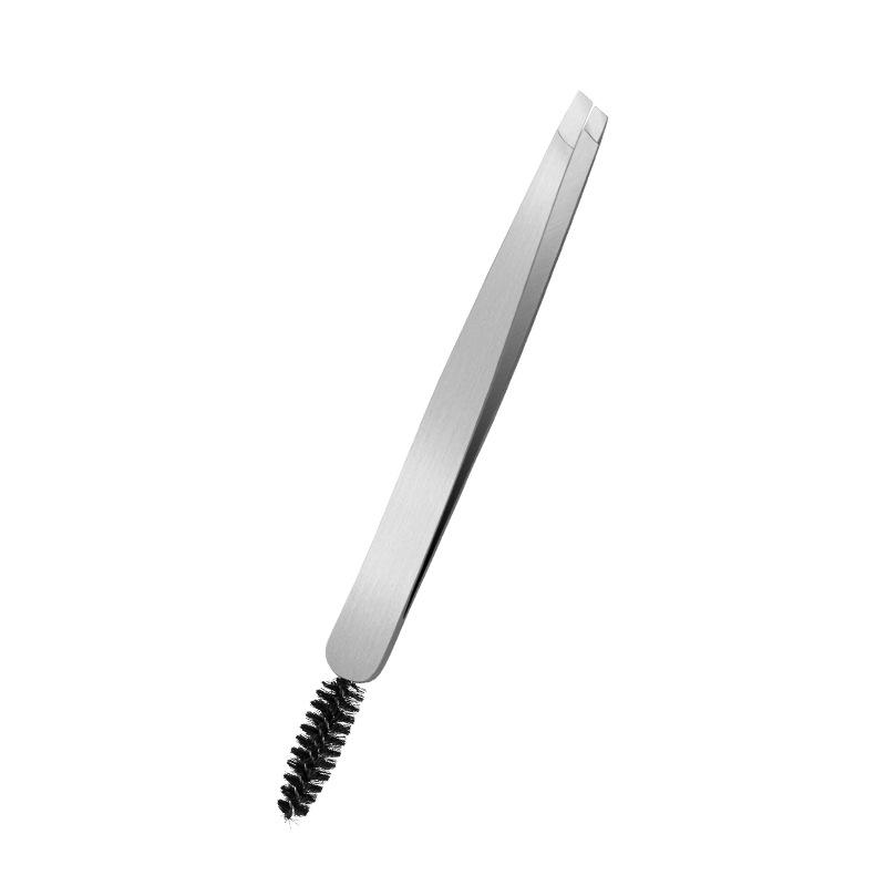 

Щипцы для бровей и щеточка из нержавеющей стали 2 в 1 Silver