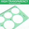 5 Pack Circle Template Circle Round Stencil Templates for Drafting Drawing Stencils Drafting Tools for Office and School Building Formwork Drawings