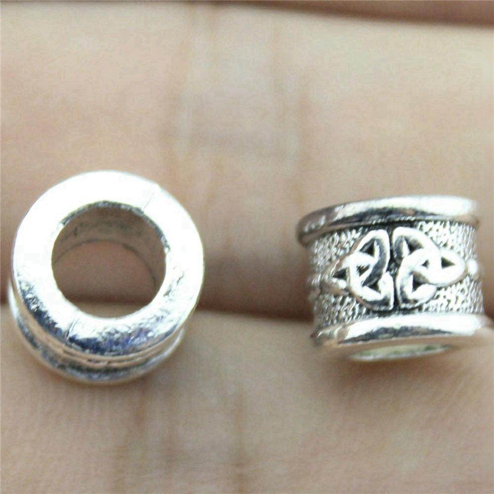 Makroporöse Großlochperlen Lose Spacer Zubehörteile Paar Schmuck Bulk Mode Kunstbedarf