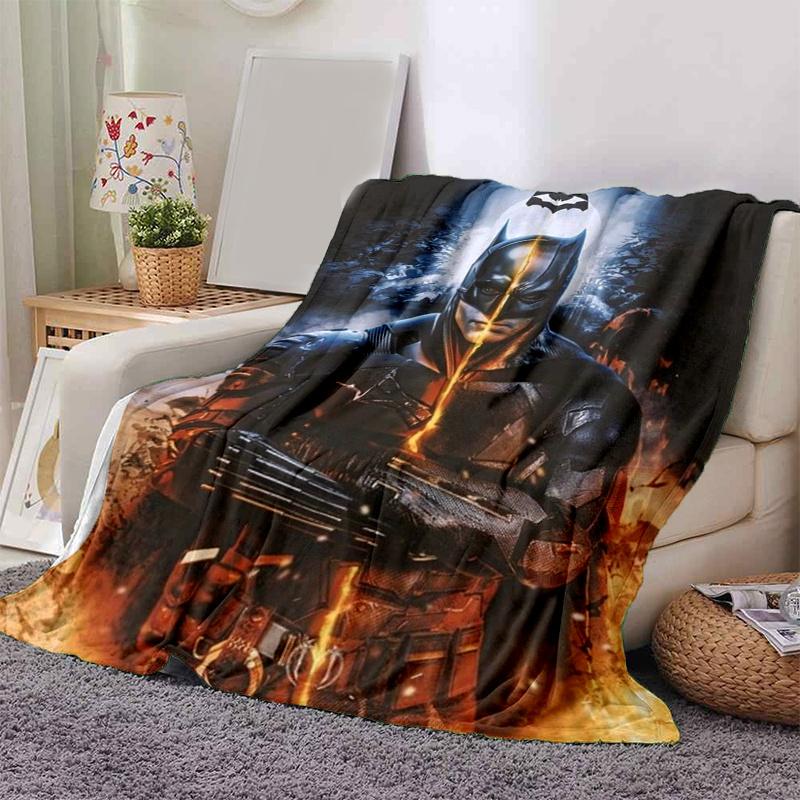 

Batman: The Dark Knight s Fiery Guardian T-ShirtPrint Blanket, Soft Blanket For Sofa Office Bed And Travelling Daughter Birthday Gift esj347 130cm×150cm（50in×60in）