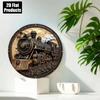 Vintage Steam Train Locomotive Metal Wall Art Decor Nostalgic Tin Sign For Home Office