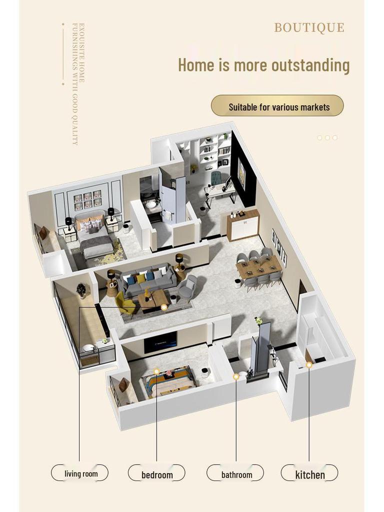 Pattumiera Moderna di Lusso con Motivo in Marmo per Cucina, Bagno e Camera da Letto