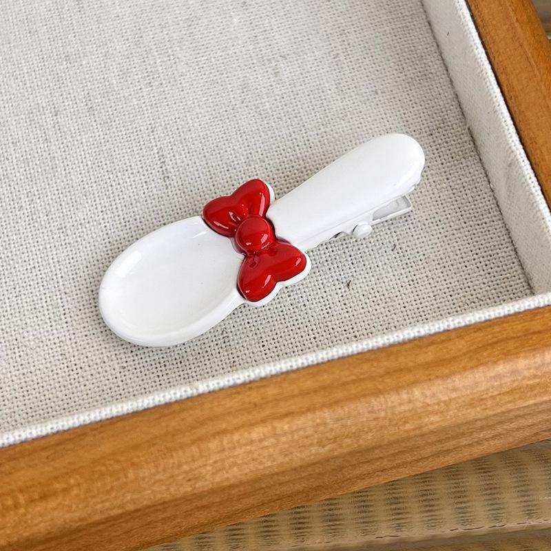 UXSL New Cute And Funny Creative Hair Clips Colorful Bow Soup Spoon Hairpins for Women Girls Barrettes Fashion Hair Accessories