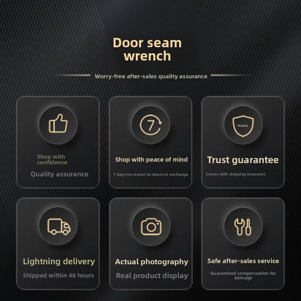 Double-head adjustment door seam tool multi-specification process, labor-saving, flag-shaped, surface-mounted hinge, selected seam adjustment wrench