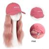 Synthetic Baseball Cap Hair Wig Pink Cap Hair Extensions Naturally Connect  Adjustable Hat Wig Heat Resistant Daily Use Wig