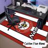 Custom Name Brentford Crest Design Rug for Living Room, Game Rooms, Office, Bedroom, Floor Mat Playful Design, Fan Gifts Christmas Decor