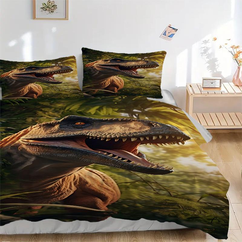 

3pcs Dinosaur, Prehistoric Duvet Cover Set, Soft Comfortable Duvet Cover,Guest Room (1*Duvet Cover + 2*Pillowcase, Without Core) yy251104102 135x200cm