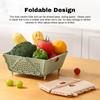 Plastic Collapsible Colander Kitchen Food Strainer for Fruit, Vegetables Foldable Drain Basket with