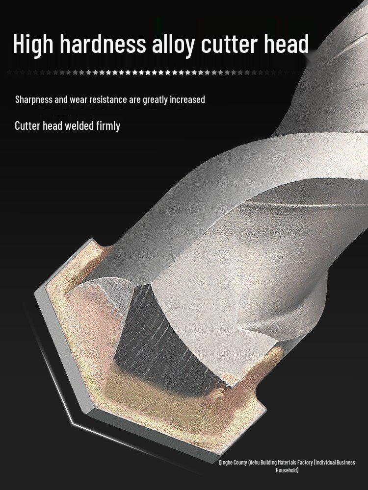 Two-Groove Round Handle & Four-Square Handle Concrete Hammer Drill Bit