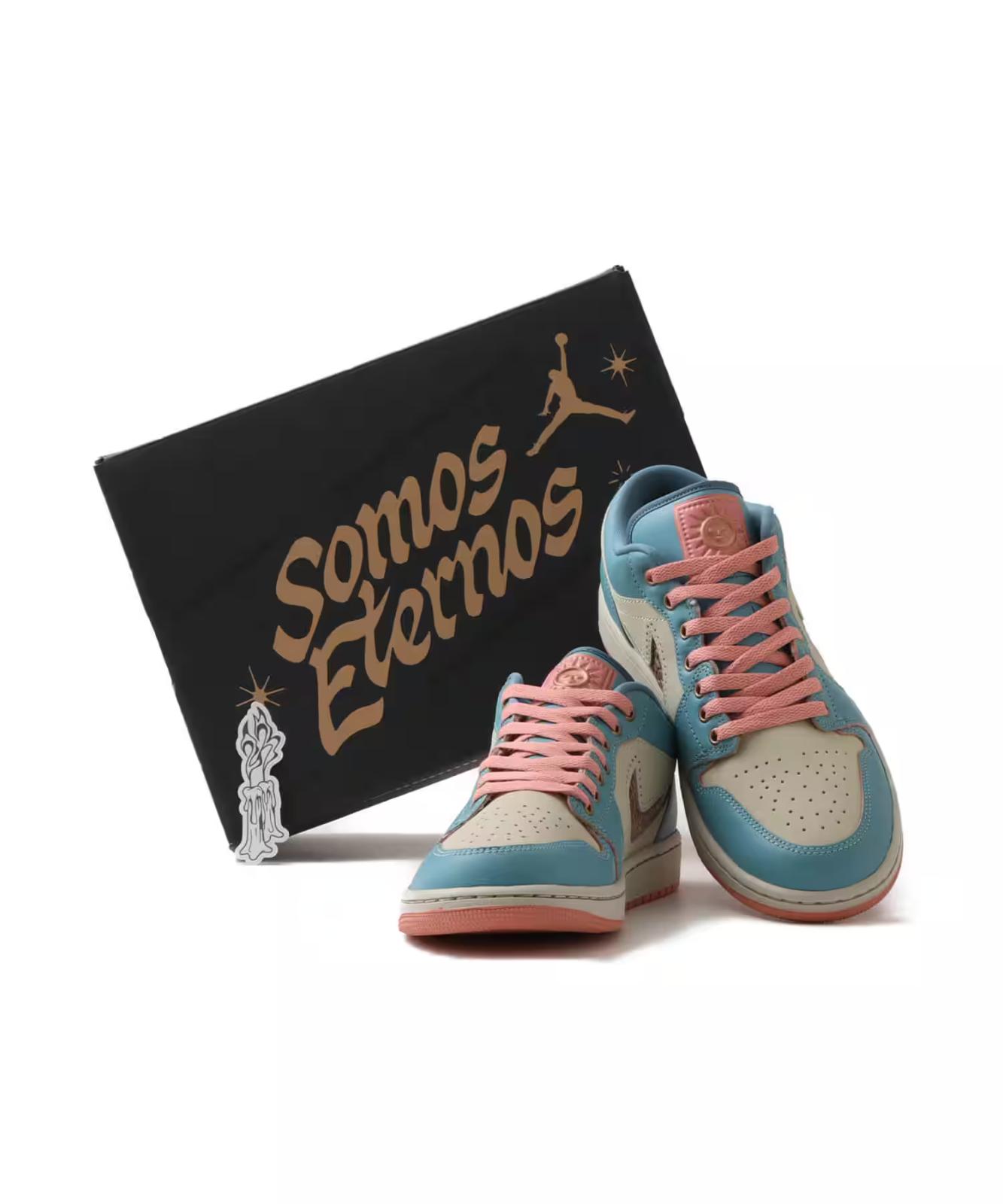 IM8120-464 Nike Air Jordan 1 Low SE Somos Eternos Деним Бирюзовый (Мужской) 10