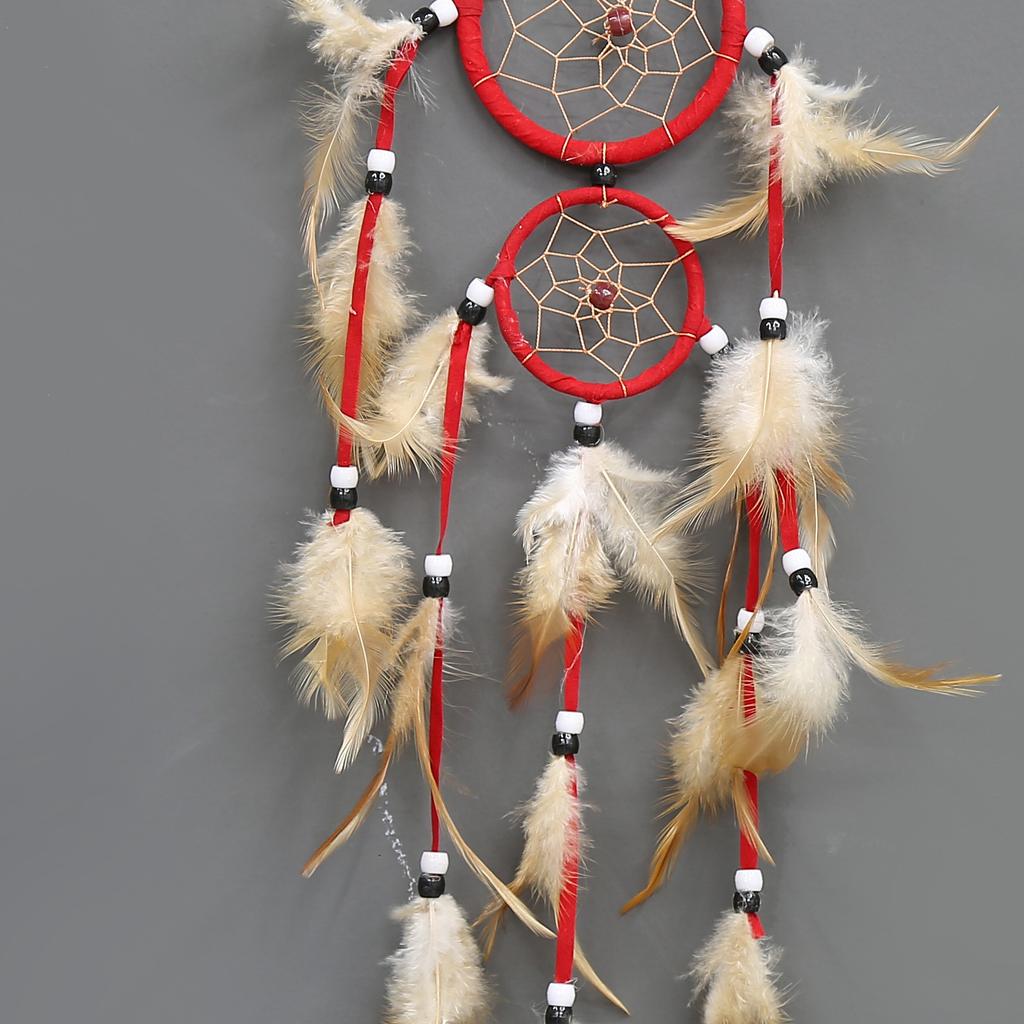 1Pc Indian Dream Catcher with Brown Feathers Wall Hanging Dream Catcher Bedroom Accessories Wind Chime Dream Catcher