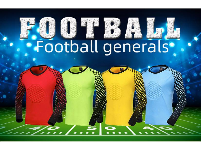 Unisex Long-Sleeve Football Goalkeeper Jersey & Protective Training Suit