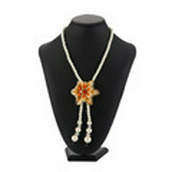 Collar de Cuentas de Flores Transfronterizo 2023: Versátil Cadena de Clavícula de Perlas