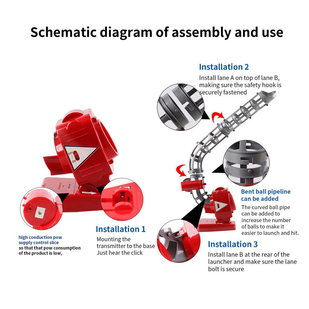 Softball Pitching Machines Baseball Trainer Machine Electronic Toy 1 Set Ball Machine Jugs Pitching Machine Popular Toy