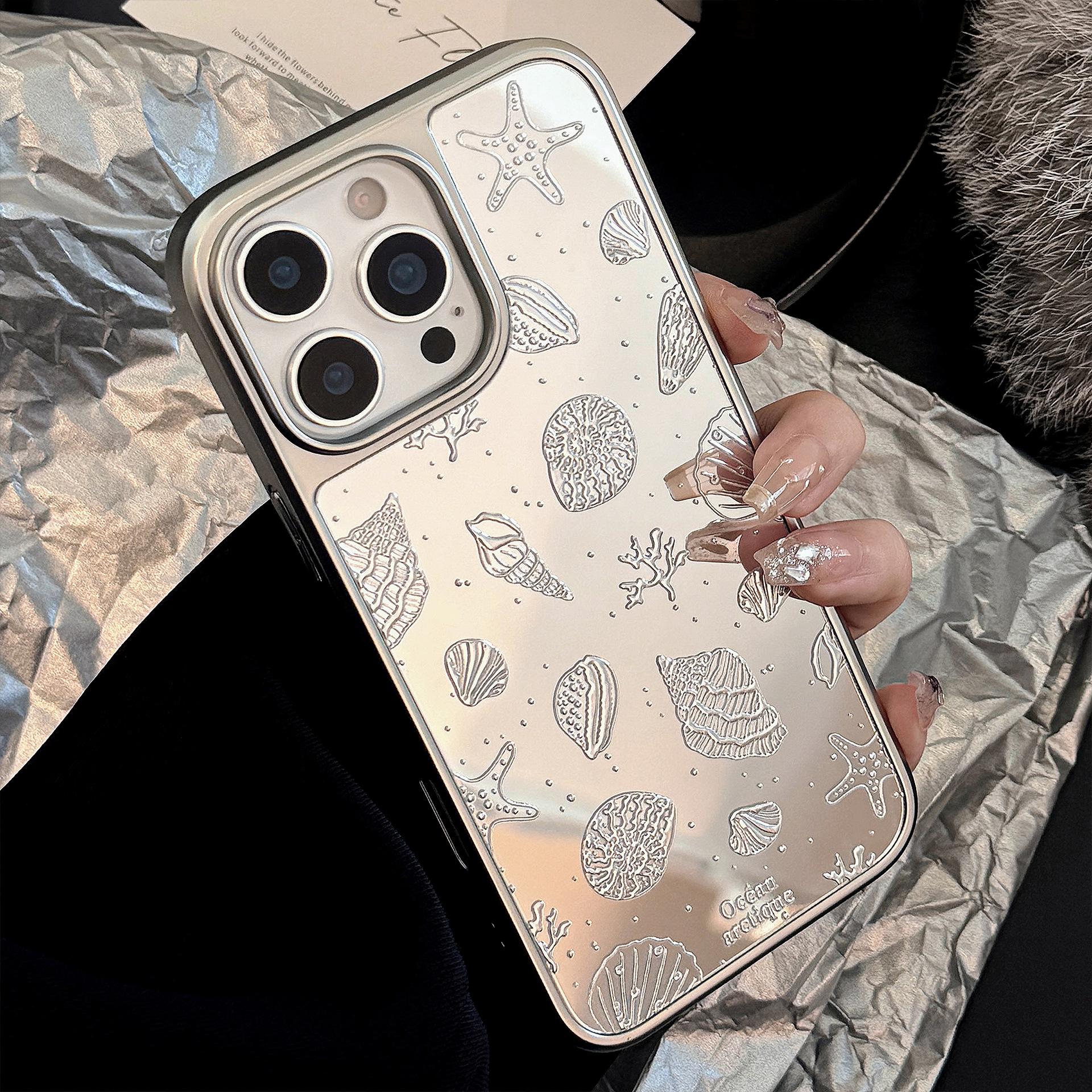 

Creative Silver Case for iPhone 13 iPhone 15 iPhone 16 Pro Max iPhone 16 Pro Max