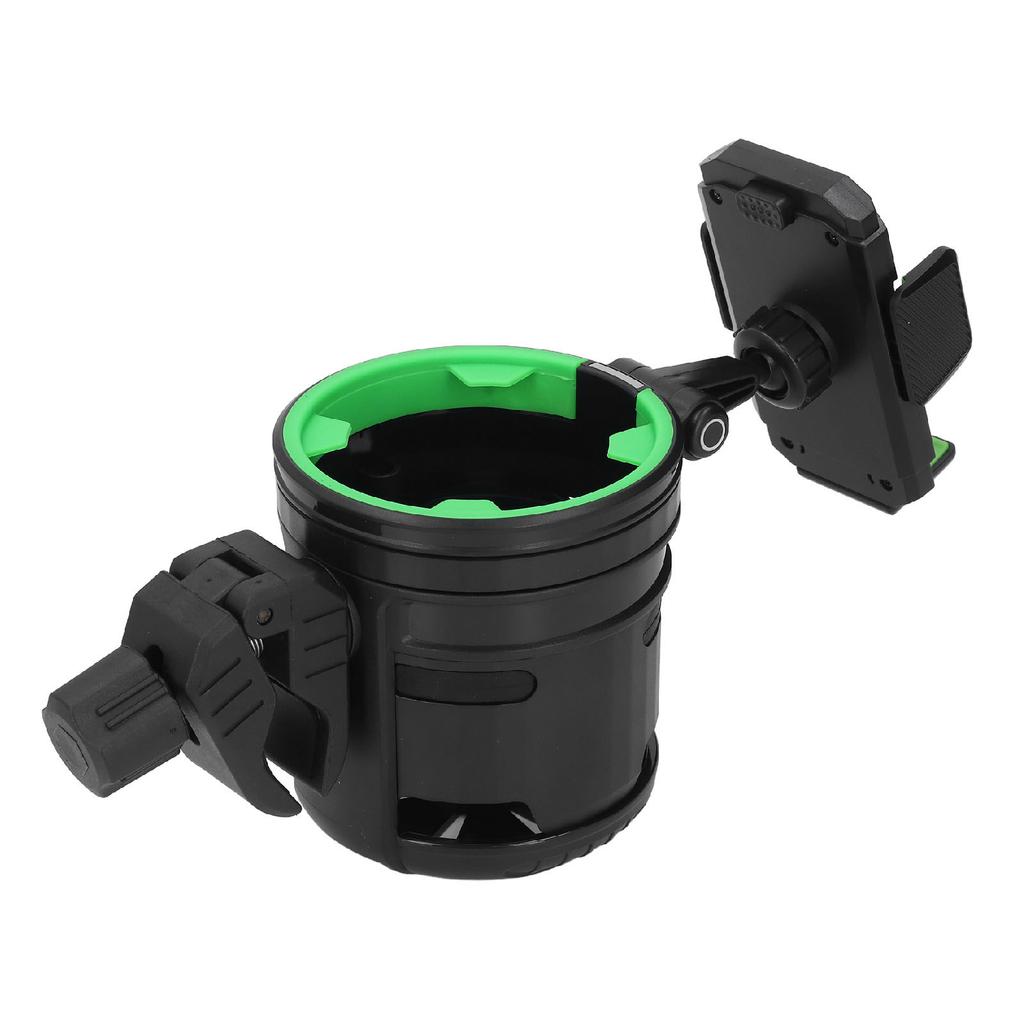 Kinderwagen-Getränkehalter mit Handyhalter 360 Grad Drehung Doppel-Becher- und Flaschenhalter Getränkehalter für Roller Fahrrad