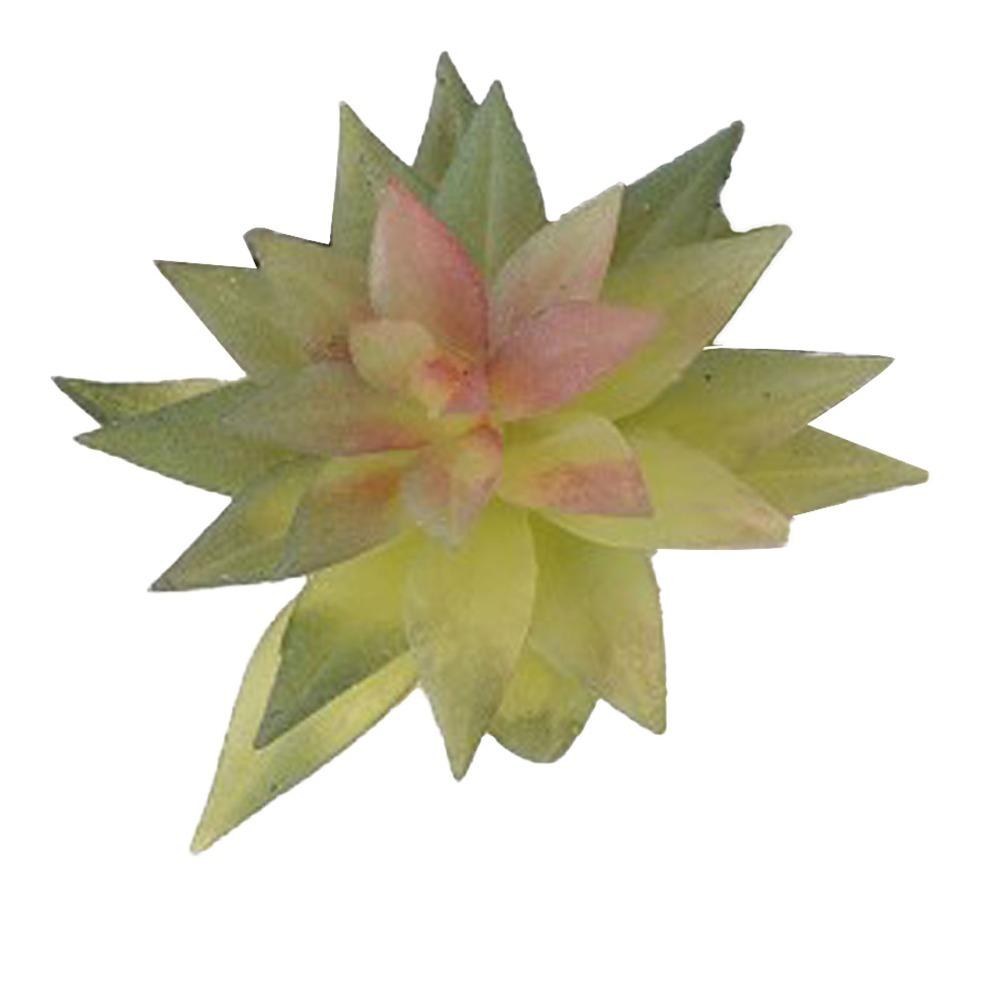 2pcs Soft PVC artificial succulent ornaments green Succulent Plant mini faux plant decor 3.94 x 2.76 x 2.76 inch