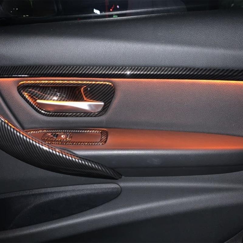 ABS Carbon Fiber Finish Window Switch Panel Cover Trim Suitable for 3GT F20 F30 F31 F32 F34 F36 Car Interior Enhancement