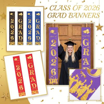 Graduation Class Decoration Door Flag Hanging Flag Graduation Party Decoration Supplies