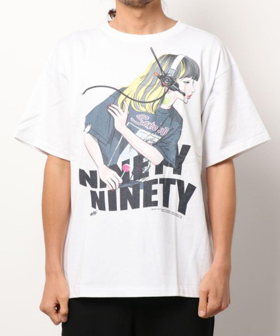 

[USED] Rare and sold-out model 9090 x FLAGSTUFF collaboration T-shirt, XL, white