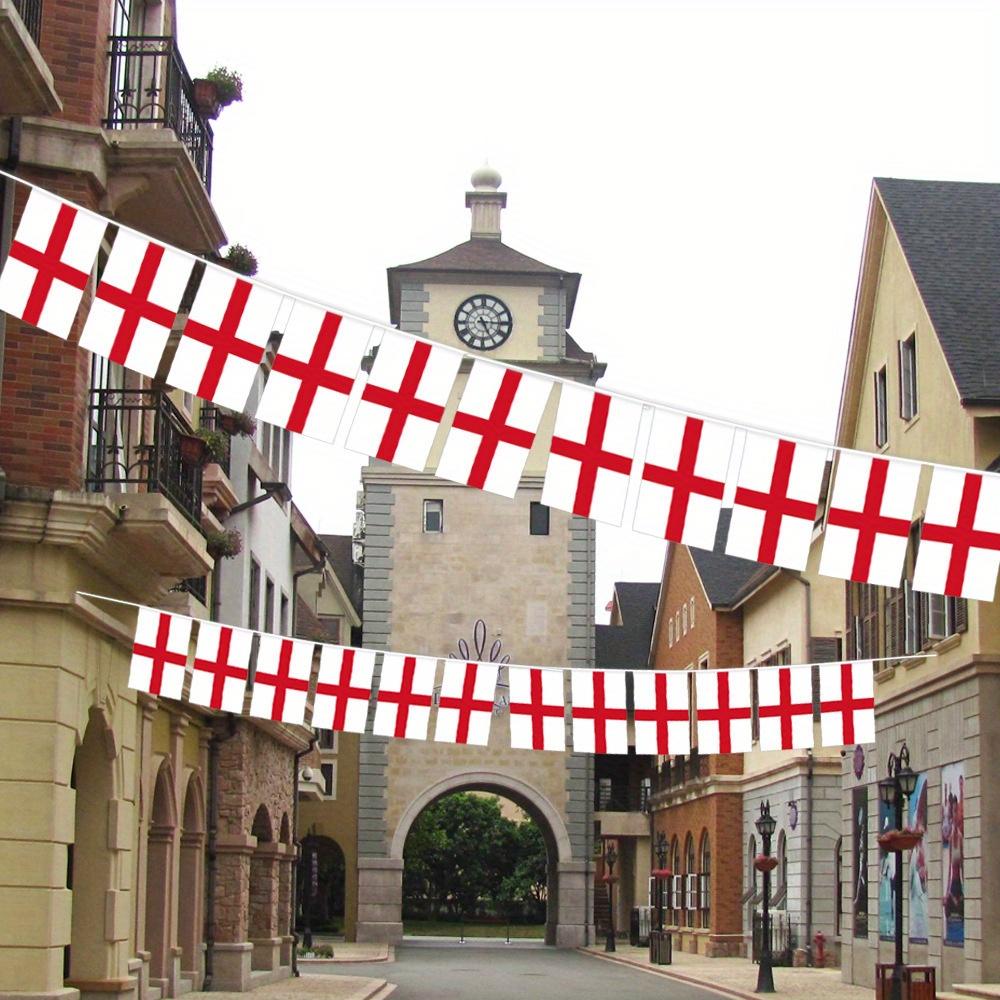 10m/ 32.8ft England Flaggenkette Feiertagsdekoration Hängeflagge Zugflagge