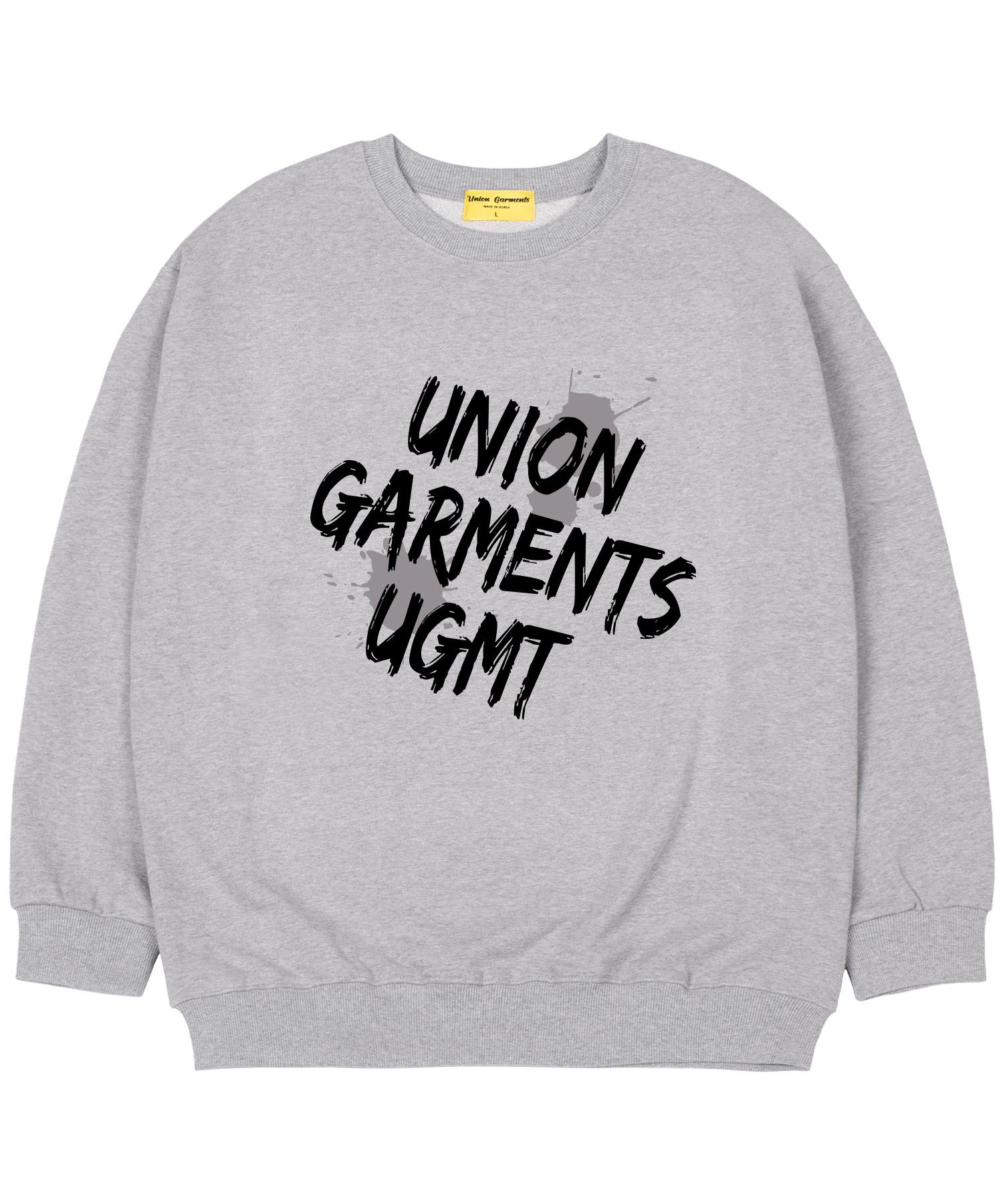 Union Garments [С флисовой подкладкой] Свитшот оверсайз с косым логотипом Серый M
