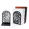 2Pcs Book Ends for Shelves Hollowed Bird Flower Metal Bookends Heavy Duty Book End Decorative Book Stoppers for Shelves