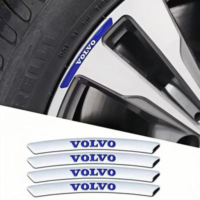 4pcs Aluminum Car Badge Wheels Rims Sticker Auto Accessories For Xc60 Xc90 V40 V60 S60 V50 V90 S80 C40 XC40 V70 Rdesign