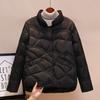 New Product Xiangyun Embossed Down Cotton-padded Women's Short Fashion Stand-up Collar Light Cotton-padded Women's Cotton-padded Jacket