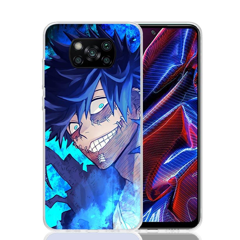 My Hero Dabi Bnha Case Phone Cover for Xiaomi Redmi Note 10 9 9S 8 8T 7 5 Pro Mi 12T 11T 10T 9T 12 11 Lite A3 A2 Trend Fundas Mi