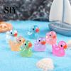 Duck Sculpture Set 20Pcs Mini Glow-in-the-dark Resin Ornaments Adorable High-quality Decor Sculptures for Garden Home Party Decoration Figurines