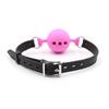 VaHppy Gags Black/Red/Pink PU Belt Silicone Balls 3.5/4.5/5cm SM Sex Toys Gagging Drooling Couple Bondage Games Adult Products